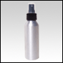 Brushed Aluminum bottle with black spray top.  Capacity : 100ml (3.57 oz)