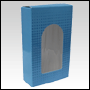 Blue Shade Dot design folding carton box with window. Size 0.75