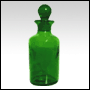Green glass Apothecary style bottle with glass stopper.  Capacity: Approx 4oz (116