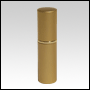 Gold metal shell atomizer. Great for gifts or promotions.  Capacity: 10ml (1/3oz)