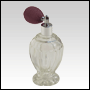 100ml (3.5 oz) Diva clear glass bottle with Lavender Bulb Sprayer and Silver fitting. 