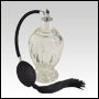 100ml (3.5 oz) Diva clear glass bottle with a Black Bulb Sprayer and Tassel with Silver fitting. 