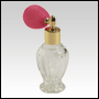***OUT OF STOCK***30ml (1oz) Diva clear glass bottle with Pink Bulb Sprayer and Gold fitting. 