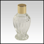 30ml (1.01 oz) Diva clear glass bottle with a Gold Cap. 