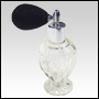 Diva glass bottle with Black Bulb sprayer and silver fitting. Capacity 1.64 oz(46ml)