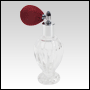 Diva glass bottle with Red Bulb sprayer and silver fitting. Capacity 1.64 oz (46ml)