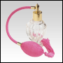 Diva glass bottle with Pink Bulb sprayer with tassel and golden fitting. Capacity: 1.64oz (46ml)
