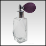 Diamond Glass Bottle with Lavender Bulb sprayer and silver fitting. Capacity: 2oz (60ml)