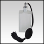  Frosted Elegant bottle, Black Bulb sprayer, tassel and silver fitting. 3.5oz