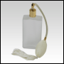 Frosted Elegant bottle, Ivory Bulb sprayer, tassel and golden fitting. 3.5oz