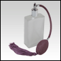  Frosted Elegant bottle, Lavender Bulb sprayer, tassel and silver fitting. 3.5oz