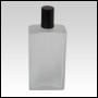 Elegant Glass Bottle with Black screw on cap. Capacity: 100ml (3.3oz) 