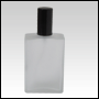 100ml (3.3oz) Elegant Frosted Glass Bottle with Black Spray top and cap.