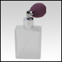 Frosted Elegant Glass Bottle with Lavender Bulb sprayer and silver fitting. Capacity: 2oz (60ml)