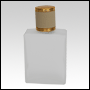Elegant Frosted glass bottle with Ivory Leather-type cap. Capacity: 61 mL (~2.06 oz). 