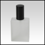 Frosted glass Elegant bottle with Black spray top.  Capacity : 2oz (60ml)