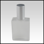 2oz (60ml) Frosted glass Elegant bottle with Matte Silver spray top.  Spray top is screw on type all