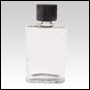 Elegant glass bottle w/black cap.Capacity: 1/6oz(5ml)