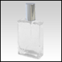 Elegant Glass Bottle with Silver Shiny Spray top and cap.Capacity: 100ml (3.3oz) 