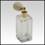 Empire Glass Bottle with an ivory bulb spray pump and gold fitting. Capacity: 100ml (~3.5oz) 