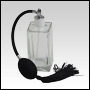 Empire Glass Bottle. Black spray pump, silver fitting and black tassel. Capacity: 100ml (~3.5o