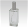 Empire Glass Bottle with Matte Silver Sprayer and Cap. Capacity: 100ml (3.3oz)