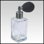 Empire glass bottle with Black Bulb sprayer with silver fitting. Capacity: 1 2/3oz (50ml)