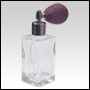 Empire Glass Bottle with Lavender Bulb sprayer and silver fitting. Capacity: 1 2/3oz (50ml)