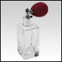 Empire Glass Bottle with Red Bulb sprayer and silver fitting. Capacity: 1 2/3oz (50ml)