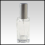 Empire Glass Bottle With Silver Spray Pump and Cap.
Capacity: 1 2/3oz (50ml)
