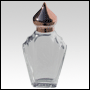 Flair glass bottle with Copper colored dome cap. Capacity: 1/2oz (17ml)
