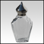 Flair glass bottle with Silver colored dome cap. Capacity: 1/2oz (17ml)