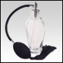 Grace glass bottle with Black Bulb sprayer with tassel and silver fitting. Capacity: 2oz (55 ml)
