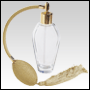 Grace glass bottle with Gold Bulb sprayer with tassel and golden fitting. Capacity: 2oz (55 ml)