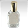 ***OUT OF STOCK***Rectangular glass bottle w/Gold cap.  Capacity: 1oz (28ml)