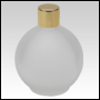 Frosted glass Round bottle with Gold top. Capacity: 128ml ( 4.33 oz) 