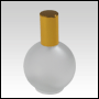 Frosted Glass Bottle. Round, Spherical with a Gold Sprayer and Cap. Capacity: 4.33oz (128ml) 
