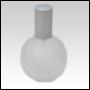 Frosted Glass Bottle. Round, Spherical with a Matte Silver Sprayer and Cap. Capacity: 2 2/3oz (78ml)