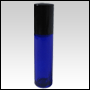 1/3oz (9ml) Cobalt Blue Roll On Bottle with Black Cap.