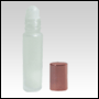Frosted glass Roll on bottle with Copper color cap. Capacity : 9ml (1/3oz)