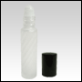Frosted Swirl Design Cylindrical Roll On Bottle. Capacity: 10ml (1/3oz)