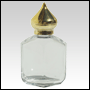Royal glass bottle w/Gold colored dome cap.Capacity: 1/2oz(13ml)