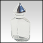 Royal glass bottle w/Silver colored dome cap.Capacity: 1/2oz(13ml)