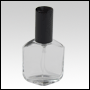 Royal glass bottle with Black metal sprayer and cap. Capacity: 1/2oz (13ml)
