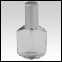Royal glass bottle with Matte Silver metal sprayer and cap. Capacity: 1/2oz (13ml)