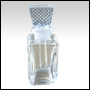 Clear  glass teardrop shaped bottle with glass stopper. Capacity : 9ml (1/3oz)
