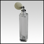 Slim glass bottle with Ivory Bulb sprayer and silver fitting. Capacity: 3.5oz (1