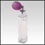 Slim Glass Bottle with Lavender Bulb sprayer and silver fitting. Capacity: 1 2/3oz (50ml)