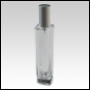 50 ml Slim Bottle with Matte silver sprayer. Capacity 1 2/3 oz.