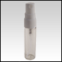 Clear Glass Bottle with White Spray Pump and Clear Cap. Capacity: 4ml 